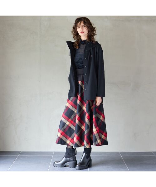 R-ISM / リズム ミニ・ひざ丈スカート | 【インポート素材】チェックフレアースカート | 詳細1