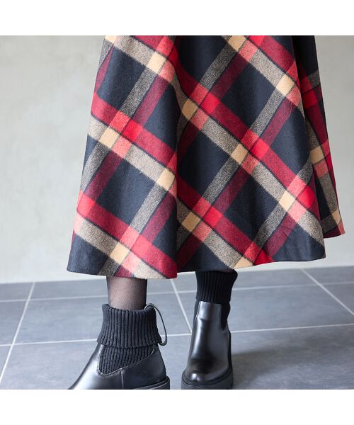 R-ISM / リズム ミニ・ひざ丈スカート | 【インポート素材】チェックフレアースカート | 詳細10