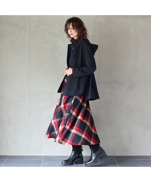 R-ISM / リズム ミニ・ひざ丈スカート | 【インポート素材】チェックフレアースカート | 詳細3