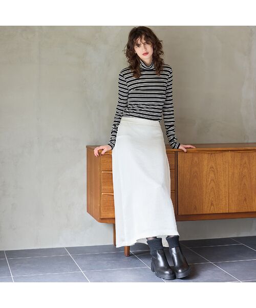 R-ISM / リズム ミニ・ひざ丈スカート | 【洗える】サテンAラインスカート | 詳細1