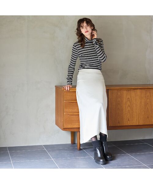 R-ISM / リズム ミニ・ひざ丈スカート | 【洗える】サテンAラインスカート | 詳細3