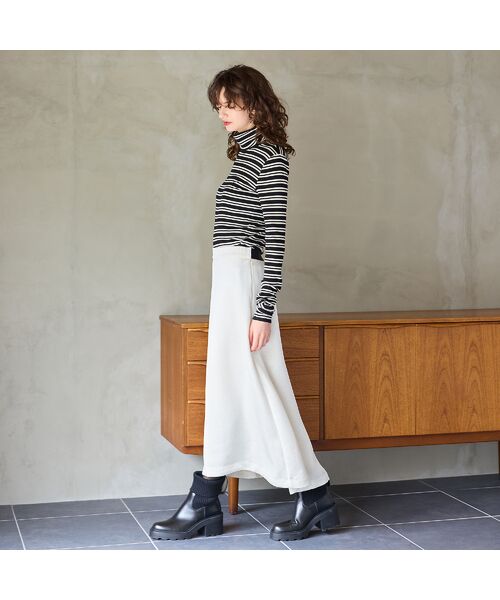 R-ISM / リズム ミニ・ひざ丈スカート | 【洗える】サテンAラインスカート | 詳細5