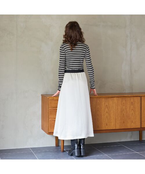 R-ISM / リズム ミニ・ひざ丈スカート | 【洗える】サテンAラインスカート | 詳細8