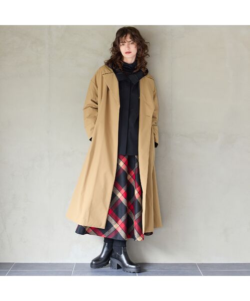 R-ISM/リズム 【防風・着ぶくれしない】薄ダウンロングコート キャメル 4