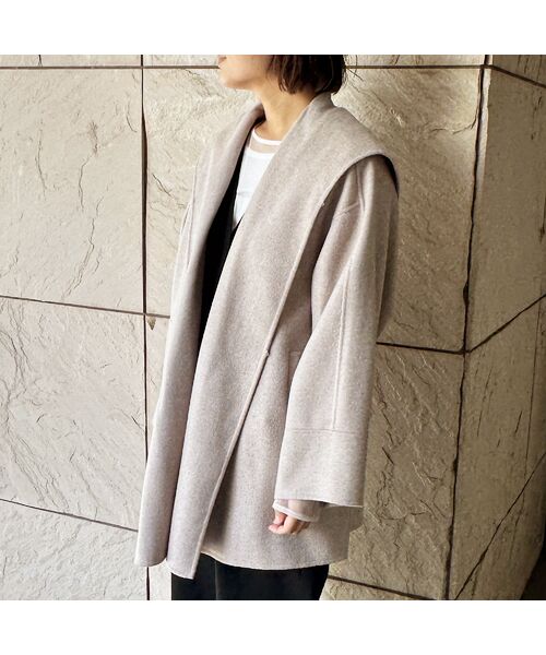 R-ISM / リズム その他アウター | 【カシミヤブレンド】リバードレープミドルコート | 詳細1
