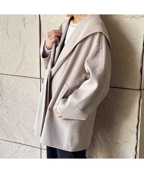 R-ISM / リズム その他アウター | 【カシミヤブレンド】リバードレープミドルコート | 詳細2