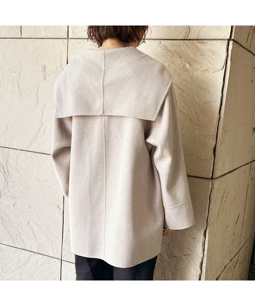 R-ISM / リズム その他アウター | 【カシミヤブレンド】リバードレープミドルコート | 詳細3