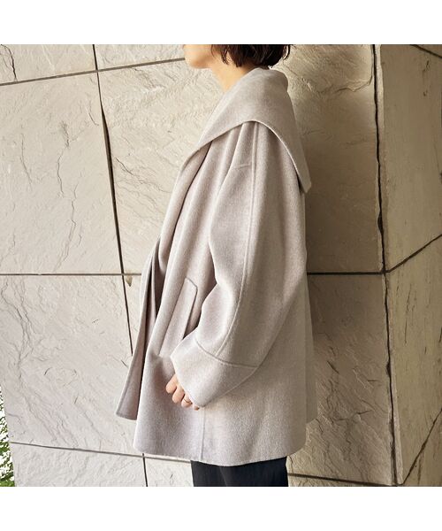 R-ISM / リズム その他アウター | 【カシミヤブレンド】リバードレープミドルコート | 詳細4