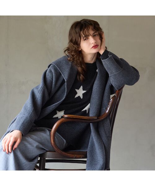 R-ISM / リズム その他アウター | 【カシミヤブレンド】リバードレープミドルコート | 詳細10