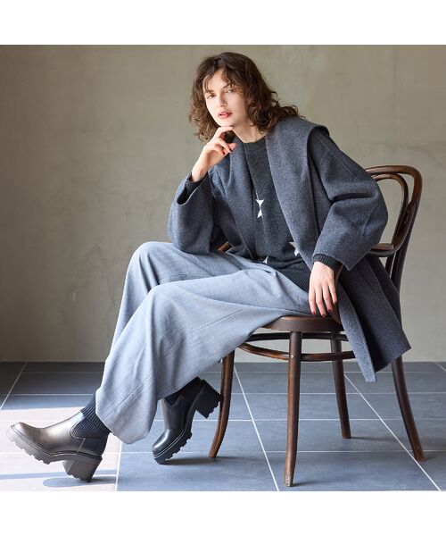 R-ISM / リズム その他アウター | 【カシミヤブレンド】リバードレープミドルコート | 詳細15