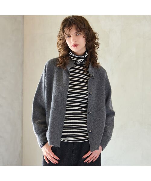 R-ISM / リズム カットソー | 【カシミヤブレンド・洗える】ボーダータートルカットソー | 詳細13