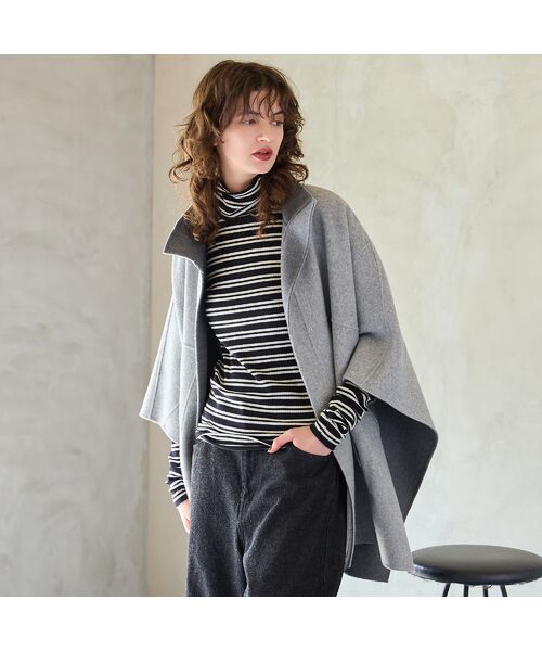 R-ISM / リズム カットソー | 【カシミヤブレンド・洗える】ボーダータートルカットソー | 詳細15