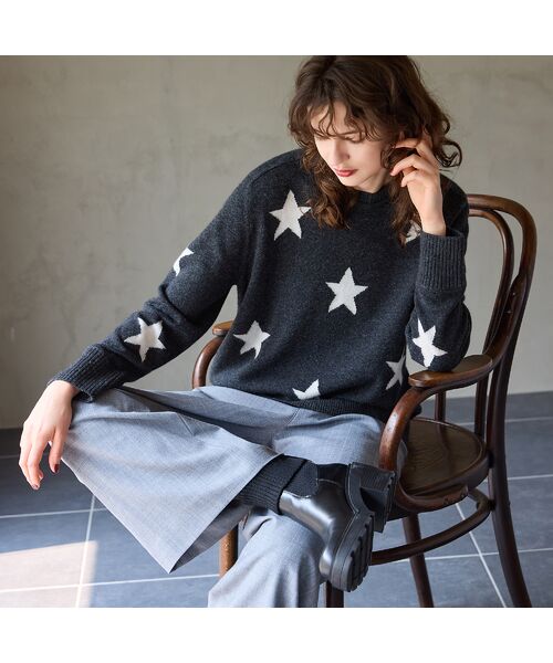 R-ISM / リズム ニット・セーター | 【カシミヤ100％】スターインターシャニット | 詳細6