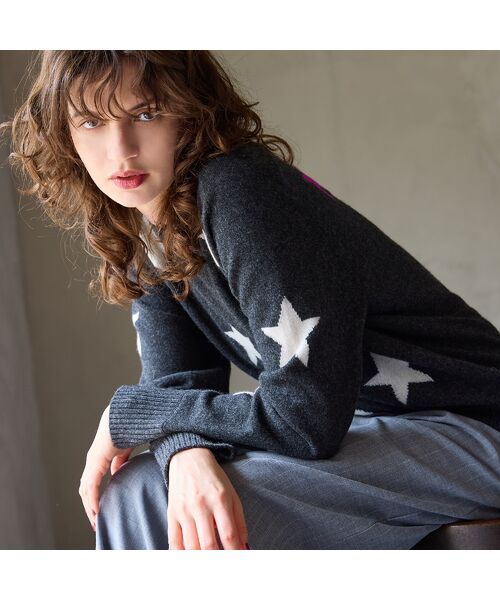 R-ISM / リズム ニット・セーター | 【カシミヤ100％】スターインターシャニット | 詳細7