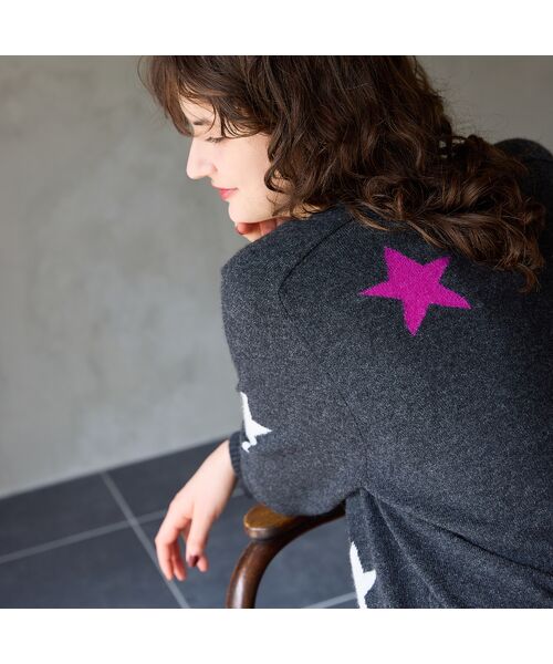 R-ISM / リズム ニット・セーター | 【カシミヤ100％】スターインターシャニット | 詳細8