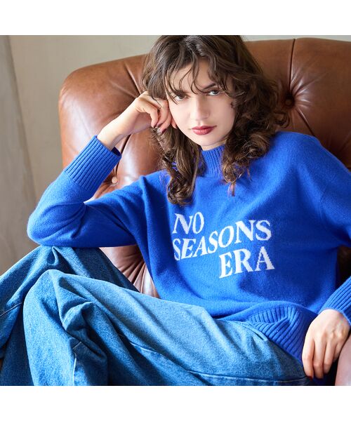 R-ISM / リズム ニット・セーター | 【カシミヤ100％】メッセージロゴインターシャニット | 詳細9