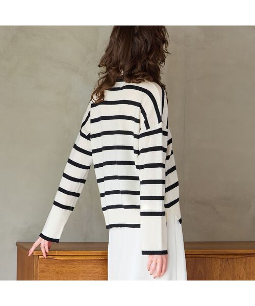 R-ISM / リズム ニット・セーター | 【カシミヤ100％】タートルネックボーダーニット | 詳細2