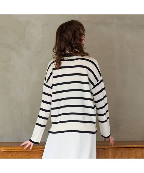 R-ISM / リズム ニット・セーター | 【カシミヤ100％】タートルネックボーダーニット | 詳細3