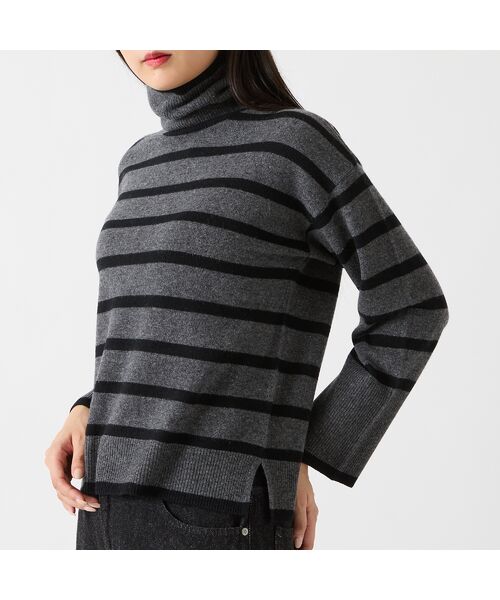 R-ISM / リズム ニット・セーター | 【カシミヤ100％】タートルネックボーダーニット | 詳細10