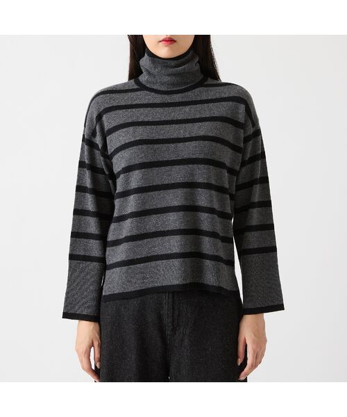 R-ISM / リズム ニット・セーター | 【カシミヤ100％】タートルネックボーダーニット | 詳細11