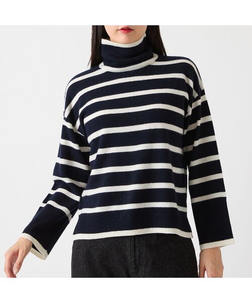 R-ISM / リズム ニット・セーター | 【カシミヤ100％】タートルネックボーダーニット | 詳細12