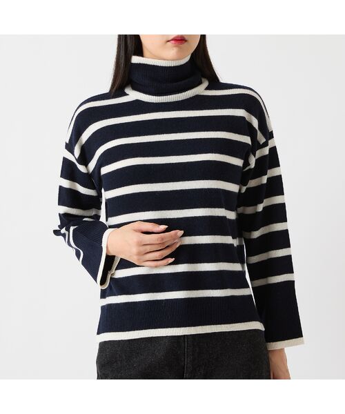R-ISM / リズム ニット・セーター | 【カシミヤ100％】タートルネックボーダーニット | 詳細13