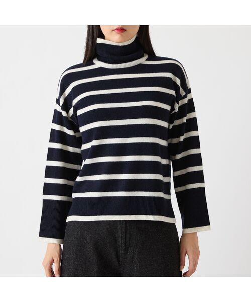 R-ISM / リズム ニット・セーター | 【カシミヤ100％】タートルネックボーダーニット | 詳細14