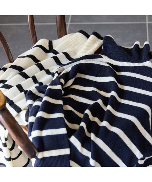 R-ISM / リズム ニット・セーター | 【カシミヤ100％】タートルネックボーダーニット | 詳細16