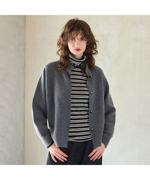 R-ISM / リズム その他アウター | 【カシミヤブレンド30％】接結ニットジャケット | 詳細1