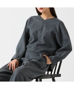 R-ISM / リズム シャツ・ブラウス | 【セットアップ対応・S/M/Lサイズあり】圧縮ウールスムースタックブラウス