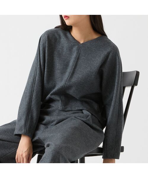 R-ISM / リズム シャツ・ブラウス | 【セットアップ対応・S/M/Lサイズあり】圧縮ウールスムースタックブラウス | 詳細5