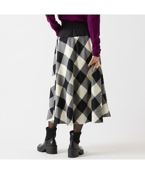 R-ISM / リズム ミニ・ひざ丈スカート | 【追加生産・尾州ウール・S/M/Lサイズあり】チェックフレアースカート | 詳細7