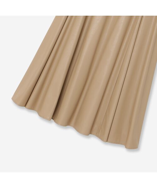 R-ISM / リズム ミニ・ひざ丈スカート | 【インポート素材・洗える】フェイクレザーギャザースカート | 詳細2