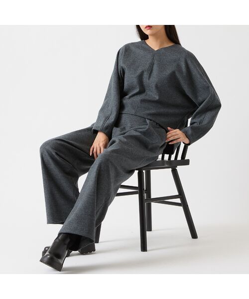 R-ISM / リズム その他パンツ | 【セットアップ対応・S/M/Lサイズあり】圧縮ウールスムースタックワイドパンツ | 詳細13