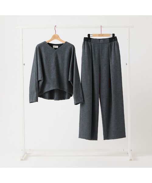 R-ISM / リズム その他パンツ | 【セットアップ対応・S/M/Lサイズあり】圧縮ウールスムースタックワイドパンツ | 詳細14
