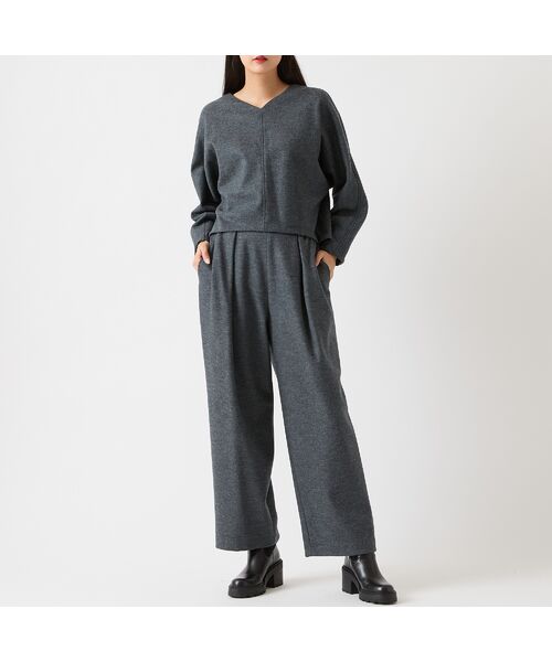 R-ISM / リズム その他パンツ | 【セットアップ対応・S/M/Lサイズあり】圧縮ウールスムースタックワイドパンツ | 詳細8