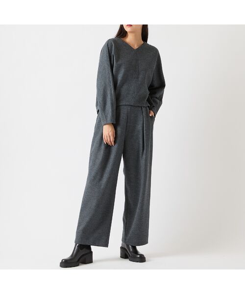 R-ISM / リズム その他パンツ | 【セットアップ対応・S/M/Lサイズあり】圧縮ウールスムースタックワイドパンツ | 詳細9