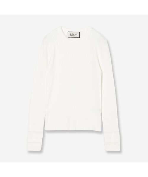 R-ISM / リズム ニット・セーター | 【洗える】リストシアーデザインリブニット（オフ）