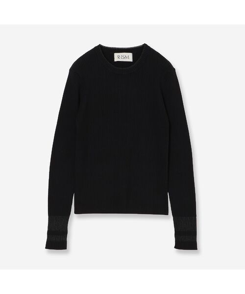 R-ISM / リズム ニット・セーター | 【洗える】リストシアーデザインリブニット（ブラック）