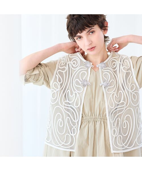 R-ISM / リズム ベスト | 【洗える】ブレードレースチュールジレ | 詳細1