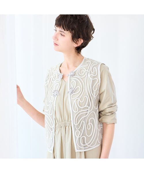 R-ISM / リズム ベスト | 【洗える】ブレードレースチュールジレ | 詳細2
