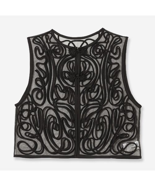R-ISM / リズム ベスト | 【洗える】ブレードレースチュールジレ（ブラック）