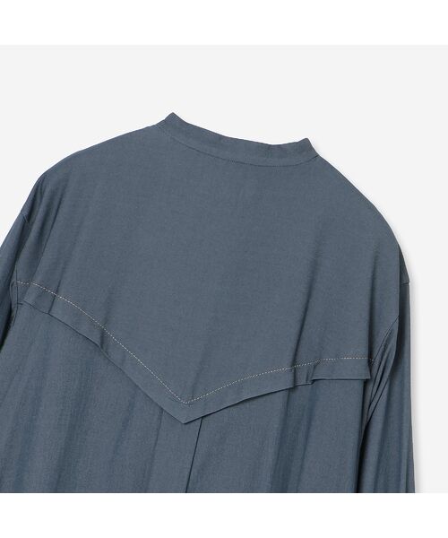 R-ISM / リズム ミニ丈・ひざ丈ワンピース | 【セットアップ対応・洗える】シャンブレーデニムシャツワンピース | 詳細3