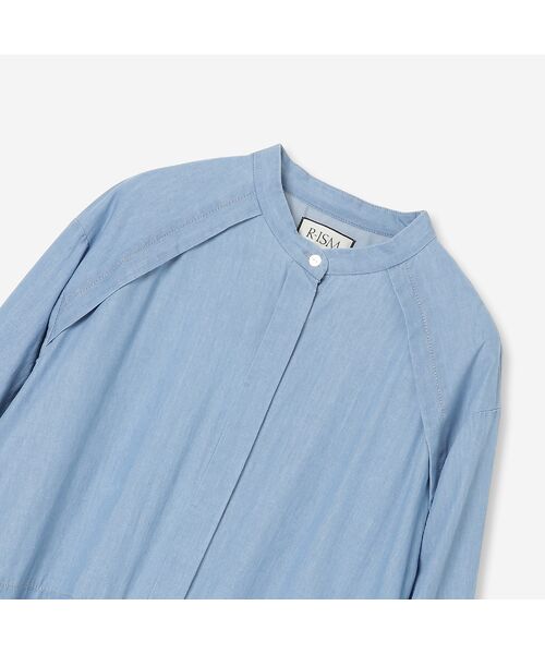 R-ISM / リズム ミニ丈・ひざ丈ワンピース | 【セットアップ対応・洗える】シャンブレーデニムシャツワンピース | 詳細8