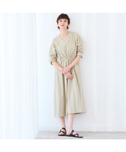 R-ISM / リズム ミニ丈・ひざ丈ワンピース | 【洗える】コットンタンブラーワンピース（ベージュ）