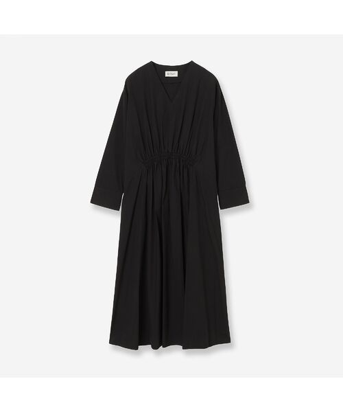 R-ISM / リズム ミニ丈・ひざ丈ワンピース | 【洗える】コットンタンブラーワンピース（ブラック）