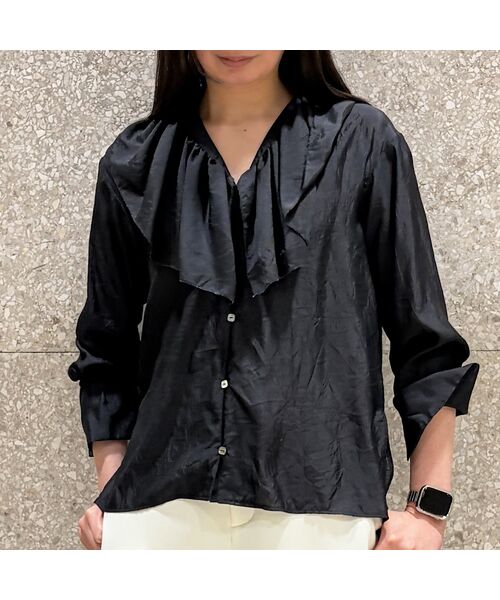 R-ISM / リズム シャツ・ブラウス | 【洗える】ワッシャーサテンフリルブラウス | 詳細5