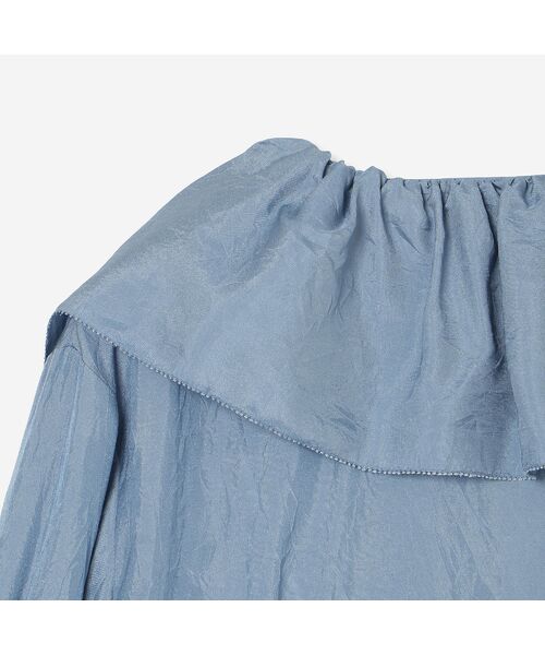 R-ISM / リズム シャツ・ブラウス | 【洗える】ワッシャーサテンフリルブラウス | 詳細8