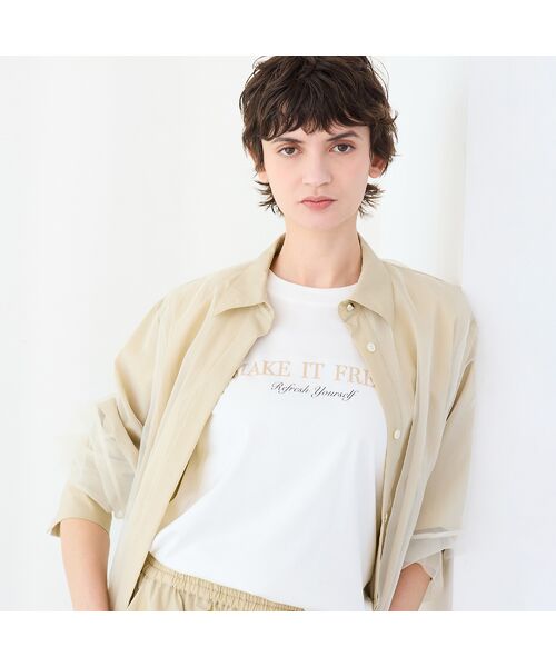 R-ISM / リズム シャツ・ブラウス | 【セットアップ対応・接触冷感・S/M/Lサイズ】オーガンジーラップブラウス | 詳細1