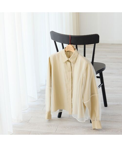 R-ISM / リズム シャツ・ブラウス | 【セットアップ対応・接触冷感・S/M/Lサイズ】オーガンジーラップブラウス | 詳細12